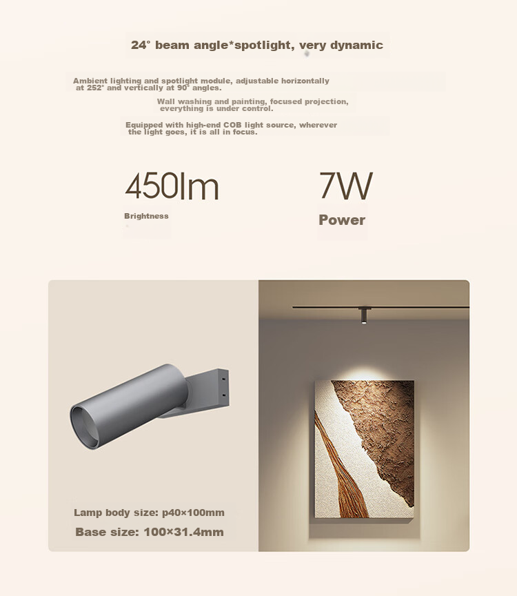 Mijia Magnetic Track, Smart Spotlight, No Main Light Illumination, Surface-Mounted Whole-House Package for Living Room And Bedroom, Modern Style 7