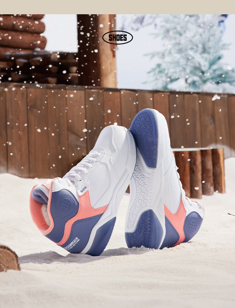 361° Women's Sports Shoes, Autumn And Winter High-Top Warm Fleece-Lined Heightening Casual Sneakers, Style 682146606A-1 29