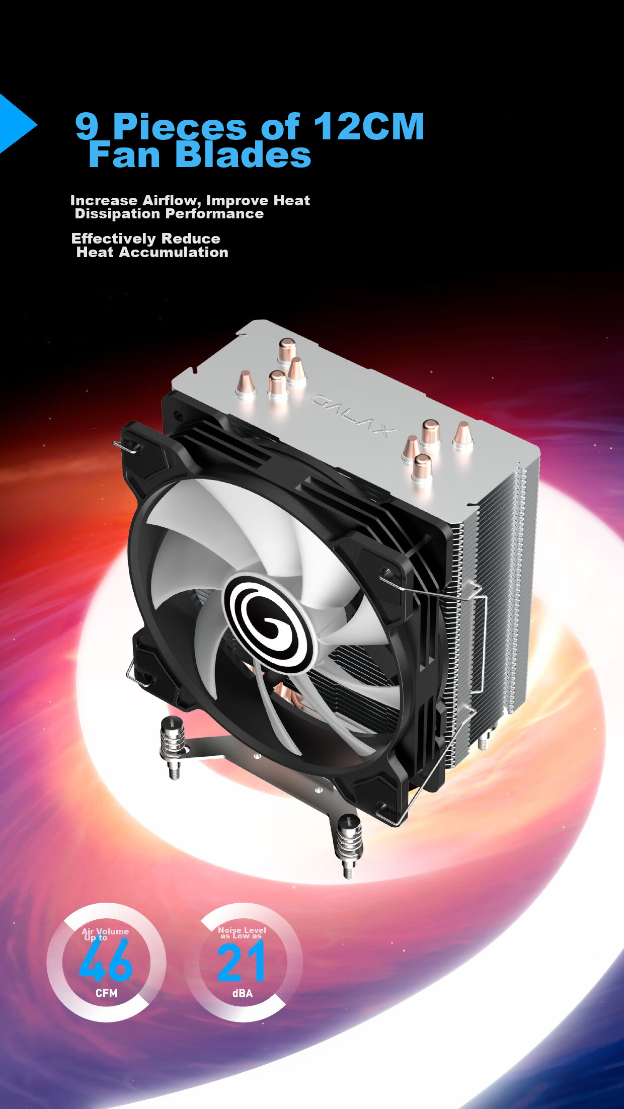 Yingchi Fengrui V6DL Digital Display CPU Air Cooler (Anti-Gravity 6 Heat Pipes / Compatible with 1700/AM5/ARGB Sync / PWM Temperature Control / Multi-Platform / with Thermal Paste) 6