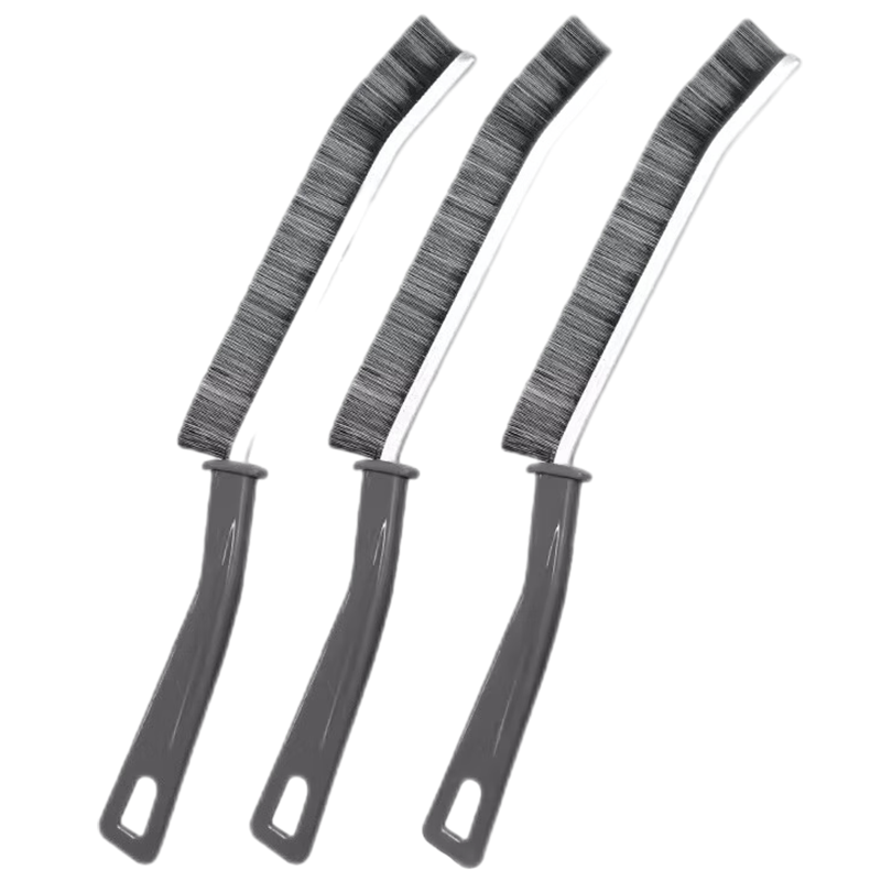 JUQI Selected, Gap Brush 3-Pack, Bathroom No-Corner Cleaning Brush, Window Groove Tile Hard Bristle Brush