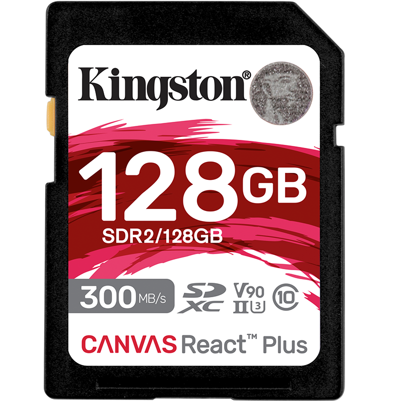 Kingston 128GB SD Memory Card U3 V90 8K Camera Memory Card High-Speed SD Card Large Capacity Read Speed 300MB/s Write Speed 260MB/s