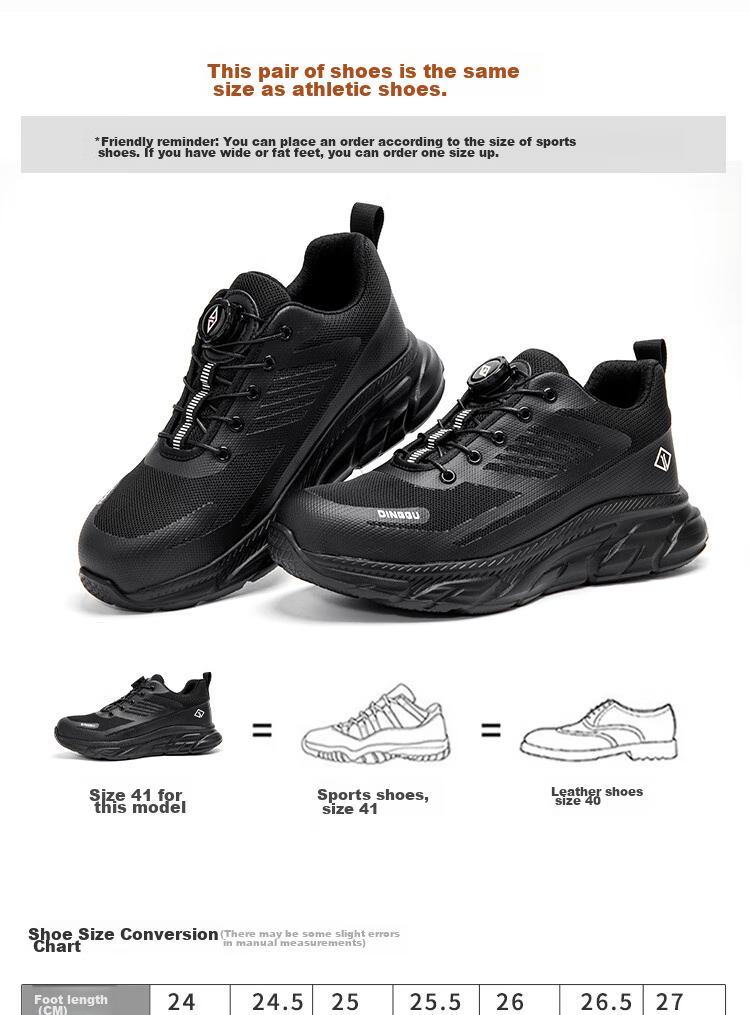 Dinggu Intelligent Buckle Safety Shoes, Lightweight And Comfortable Work Shoes, [Best-Selling All-Season Model] JD1322hei41 13