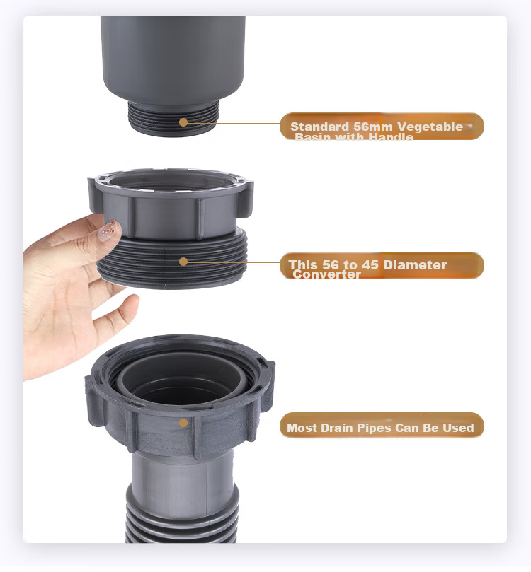 Larsd 9120 Kitchen Sink Drain Pipe, Extended Pipe, Vegetable Washing Basin And Dishwashing Sink Extended Drain Pipe, Extension Accessory 9