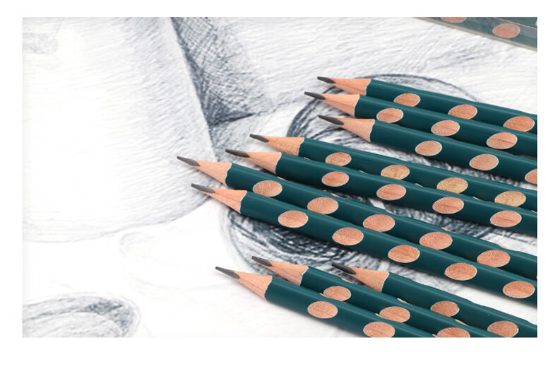 BAOKE PL1701 Perforated Pencil HB Triangular Pencil for Students' Handwriting Practice And Children's Posture Correction, 10 Pencils/Box 5