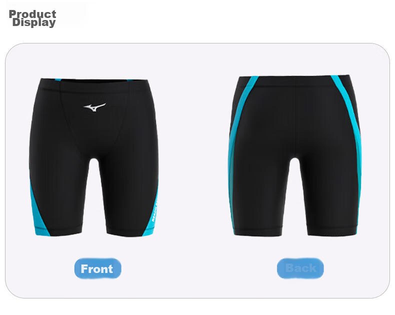 MIZUNO Children's Swimming Trunks for Boys And Teenagers, Professional Training Swimwear, Quick-Drying Breathable Long Five-Point Shorts B422 Green 160 12