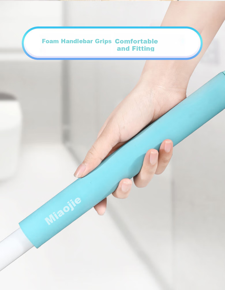 MIAOJIE Flat Mop Cloth, 33.5cm, 2 Pieces in Total, Qiao Jing Hands-Free Mop Replacement Cloth 13
