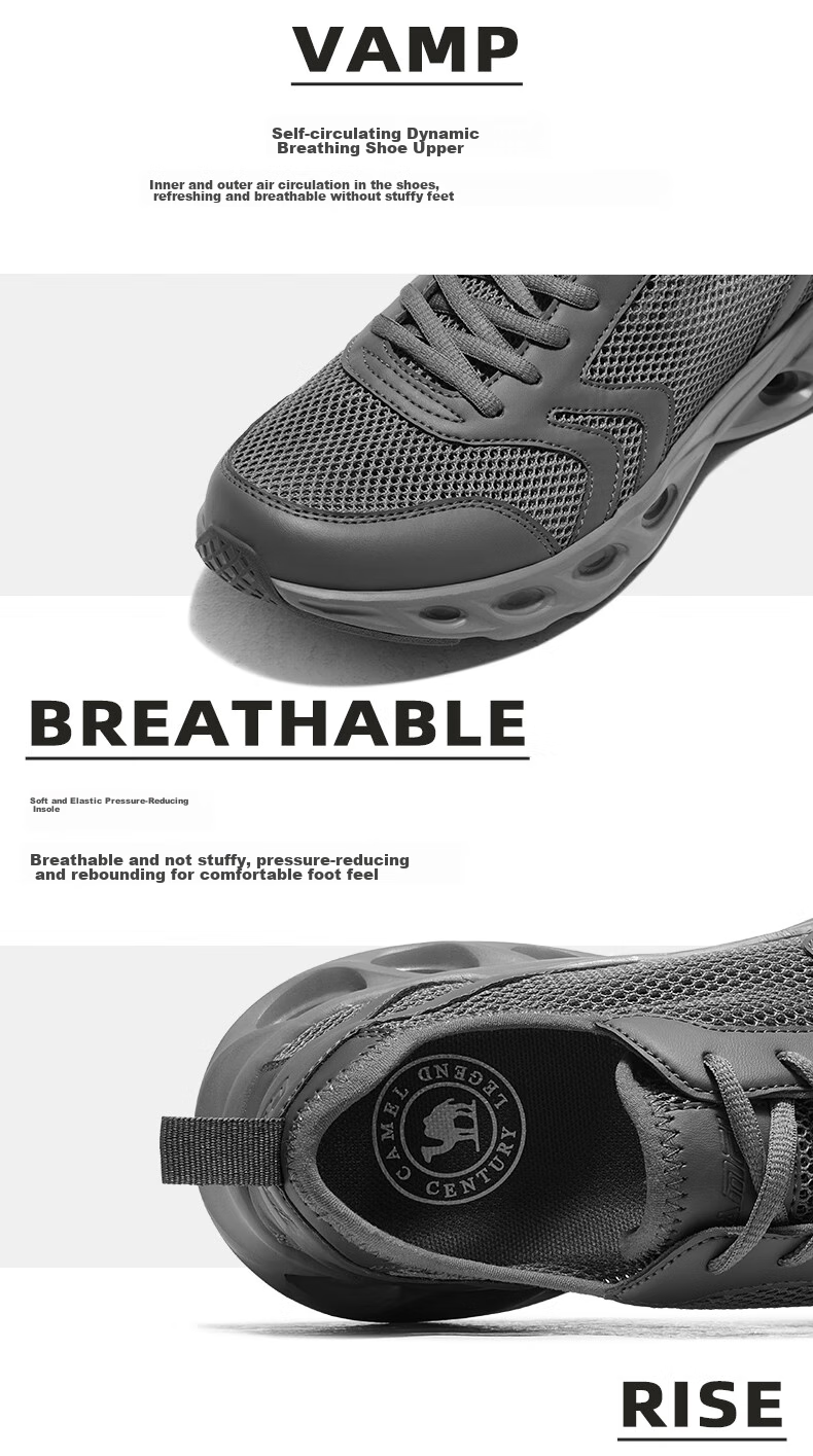 CAMEL Sports Shoes for Men, Summer New Style Mesh Breathable Soft-Soled Shock-Absorbing Lightweight Non-Slip Casual Running Shoes for Elderly 4