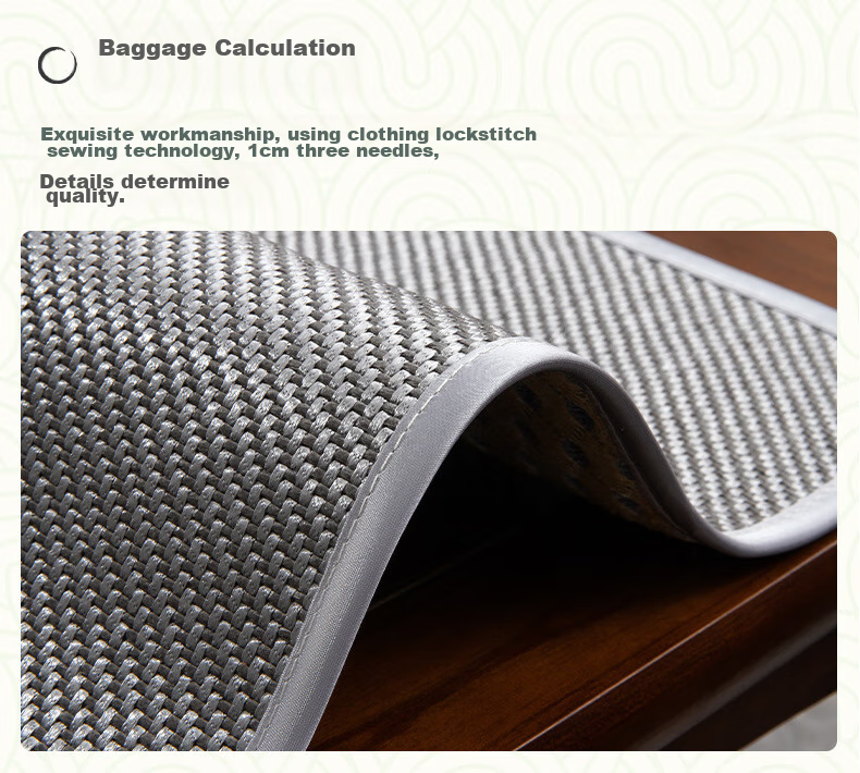 Qiqijia Summer Cool Rattan Mat, Wooden Chair Pad, Cooling Mat, Chinese Redwood Sofa Cushion, Seat Pad, Chair Mat, 40*40 8