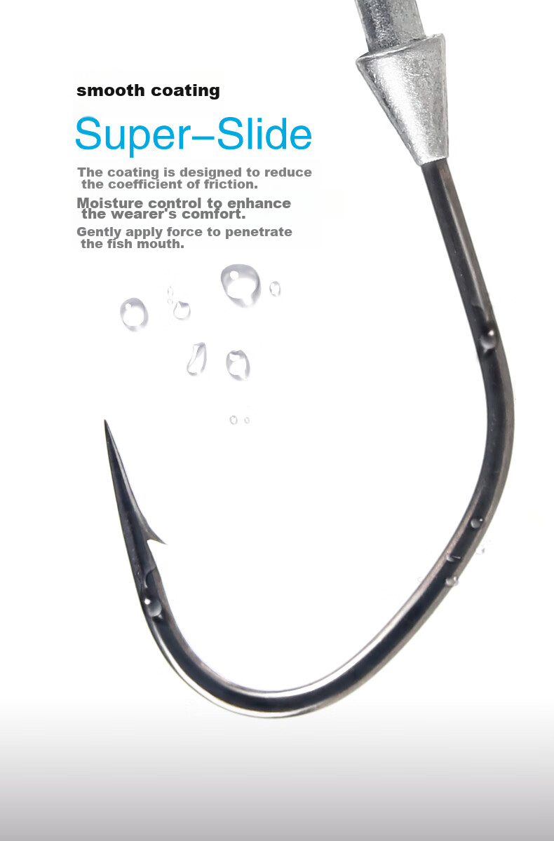 BKK Round Fine Hook Lure Soft Bait Hook Anti-Snagging Bottom Hook for Bass And Mandarin Fish Fishing 9099 5