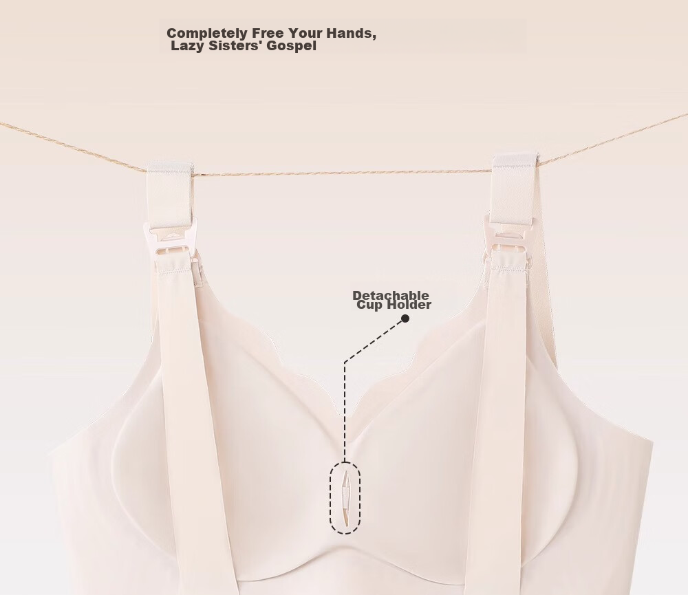 FENYE Maternity Nursing Bra, Comfortable Postpartum Breastfeeding Brassiere, Push-Up And Anti-Sagging Bra for Pregnant Women, 3XL 13