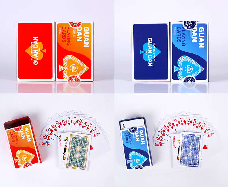AAA Guandan Playing Cards, AAA Guandan Card Decks, Entertainment Playing Cards, Blue Core Paper Material, 8522 Two-Color Set, Ten Decks 8