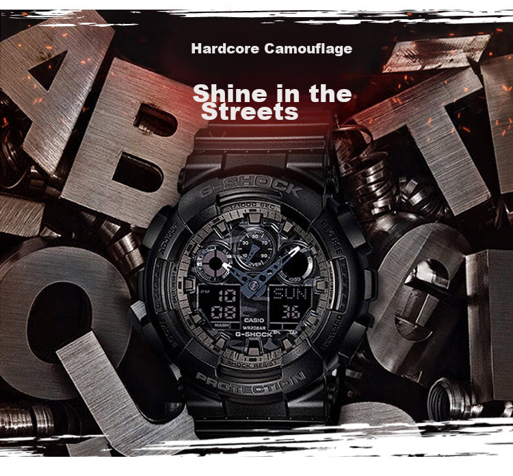 Casio Men's G-SHOCK Watch, Bomb Disposal Expert Sports Student Electronic Watch, Japanese/Korean Style, Gift for Boyfriend, GA-100CF 2