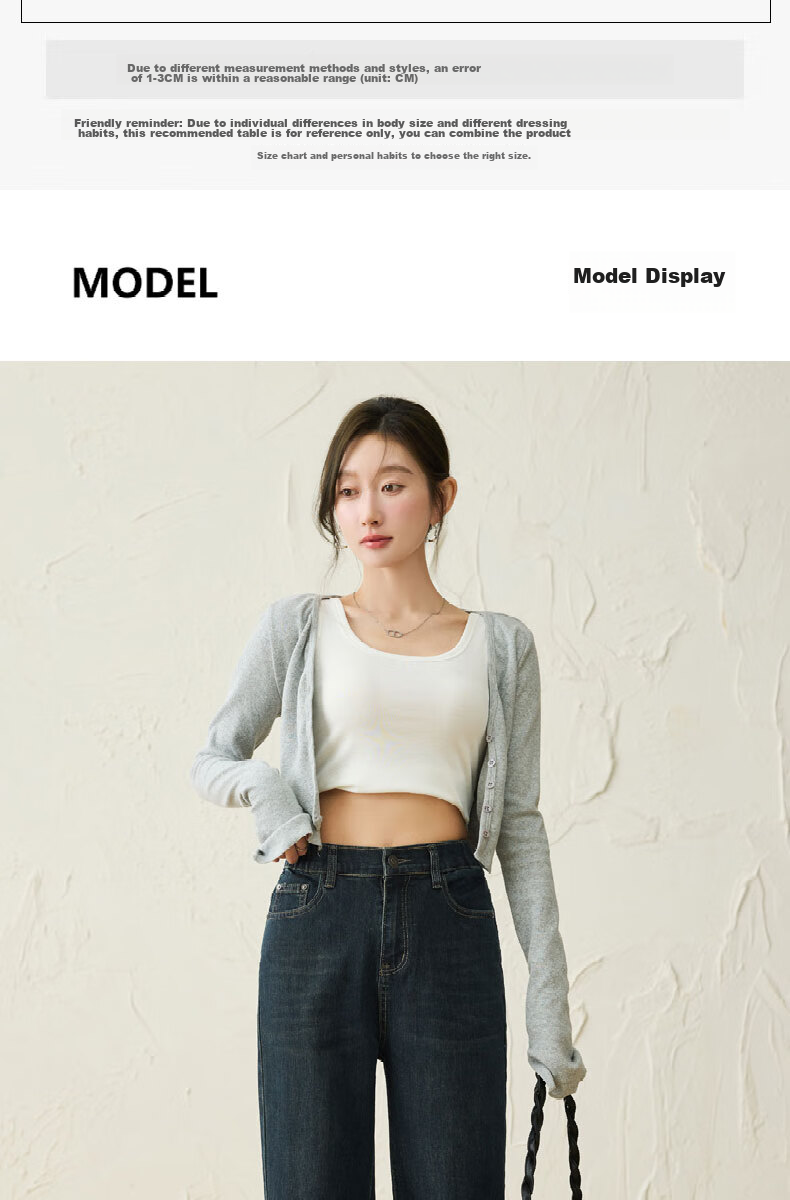 LangSha [New Retro Moisture-Wicking] Women's Jeans, Spring And Autumn Style, Slim-Fit High-Waist, Slimming Loose-Fit Wide-Leg Pants with Draping Effect 11