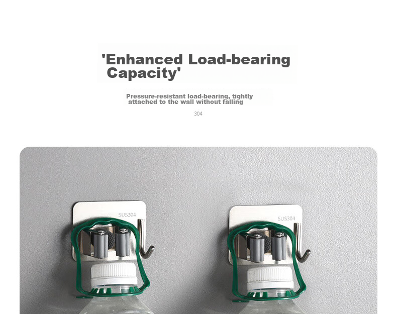 Siwangongli Mop Hook, No Drilling Required, Bathroom Storage Hook, Adhesive Hook, Heavy-Duty Wall-Mounted Bracket, Strong And Traceless Clip for Bathroom 9