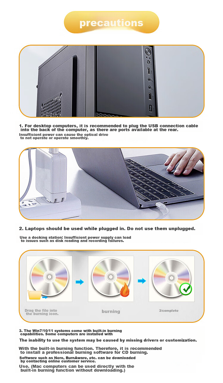 Lenovo 8x Speed Aluminum Alloy Material Type-C/USB External Optical Drive DVD External Burner Mobile Optical Drive Laptop External Read And Write All-In DB85 18