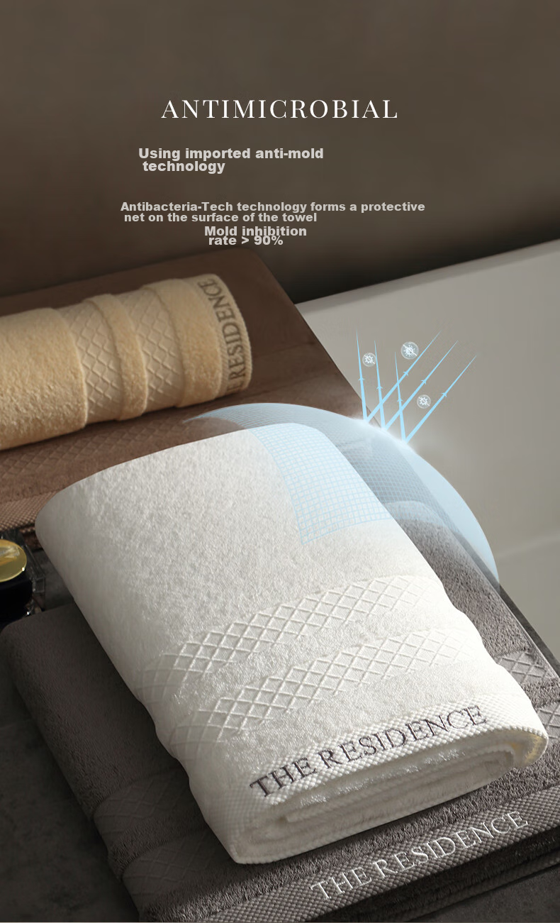 Canasin Antibacterial Bath Towel [First Class Series], 800g Thickened Quick-Drying Soft Adult Large Bath Towel, Brown, Sports 5