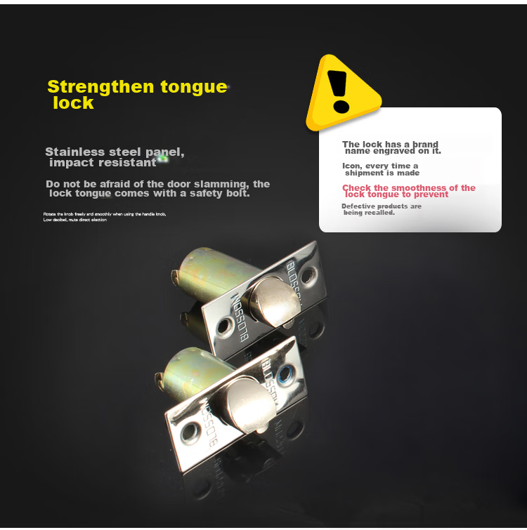 BLOSSOM Spherical Lock Stainless Steel Ball Lock Interior Door Lock Wooden Door Lock Bathroom Door Lock 5791 Silver 4