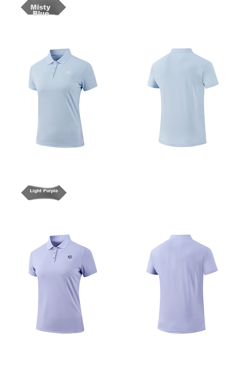 361° Women's Short-Sleeve T-Shirt, Summer New Style Quick-Dry Polo Shirt, Sports Running Loose Top, 662624112H-2 107