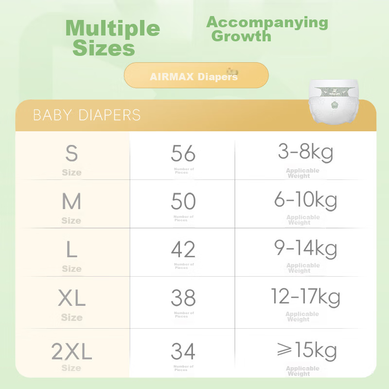 NatyCare Baby Diapers L42 (9-14kg), AIRMAX Series, Ultra-Thin Bare Feel, Large Size Diaper, Diaper Pad