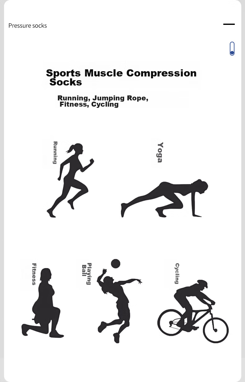 CASPIAN WOLF Running Marathon Sports Socks, Compression Socks for Fitness And Jump Rope, Pressure Socks for Men, Elastic Long Tube Calf Sleeves 5