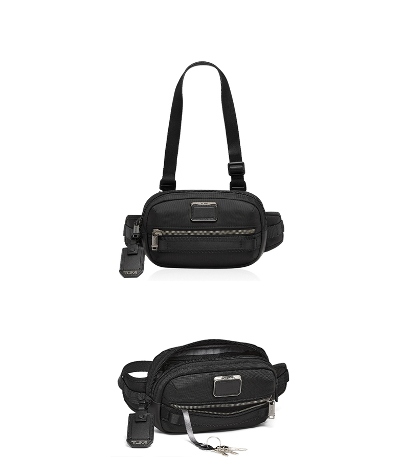 TUMI ALPHA BRAVO Men's Business Travel Sports Waist Pack Chest Bag Black Father's Day Gift 6