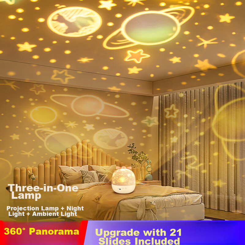 Xifeng Starry Sky Projection Lamp, Night Light, Bedroom Atmosphere Lamp, Children's Projector, Birthday Gift for Girls, High-End