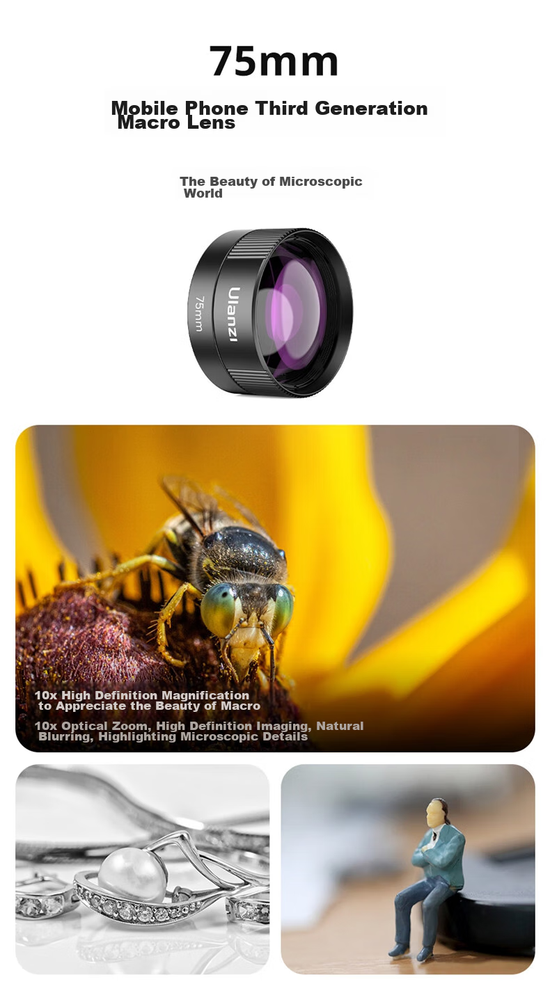 Ulanzi CL-003 Smartphone Macro Lens Third Generation Master Edition for Insect And Flower Detail Photography, Compatible with Huawei, Apple IPhone, Xiaomi, OPPO 2