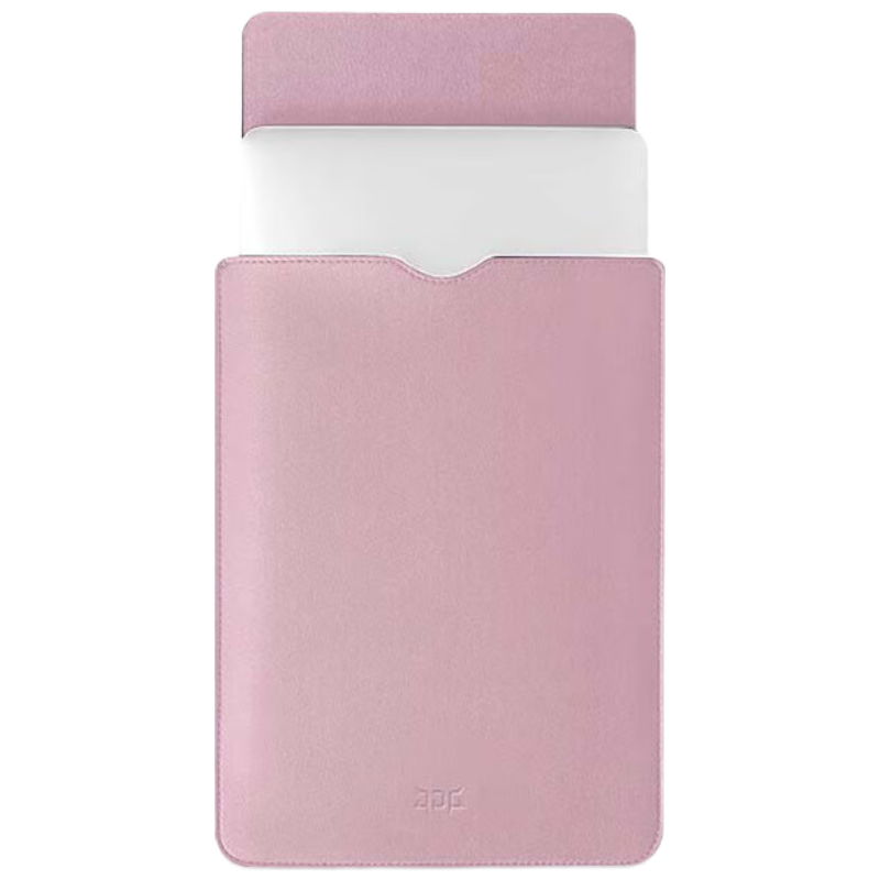 JPLAYER Laptop Sleeve, 15.6-Inch Simple And Slim Leather Case, Warranty Protective Cover, Suitable for Lenovo Xiaoxin, Xiaomi, Huawei, Apple Macbook, Business Style, Unisex Pink