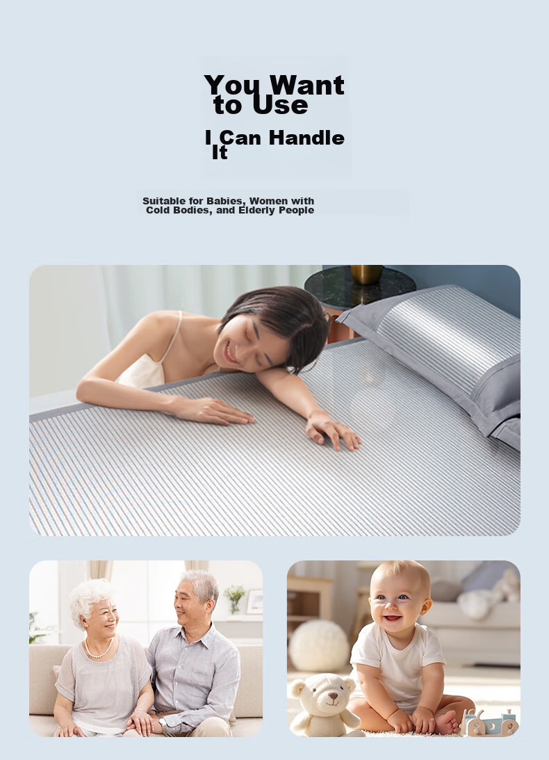 Sanshunnuanrun Ice Silk Cooling Mat, Machine Washable, Ice Silk Mat, 1.5x2 Meters, Soft Cooling Mat, Foldable Three-Piece Set 11