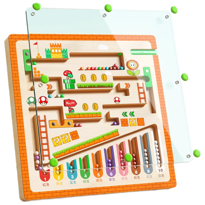 Lankupa Magnetic Bead Maze Toy for Children, Educational Puzzle for Boys And Girls Aged 3-6, Magnetic Pen Roller Beads, Mid-Autumn Festival Gift