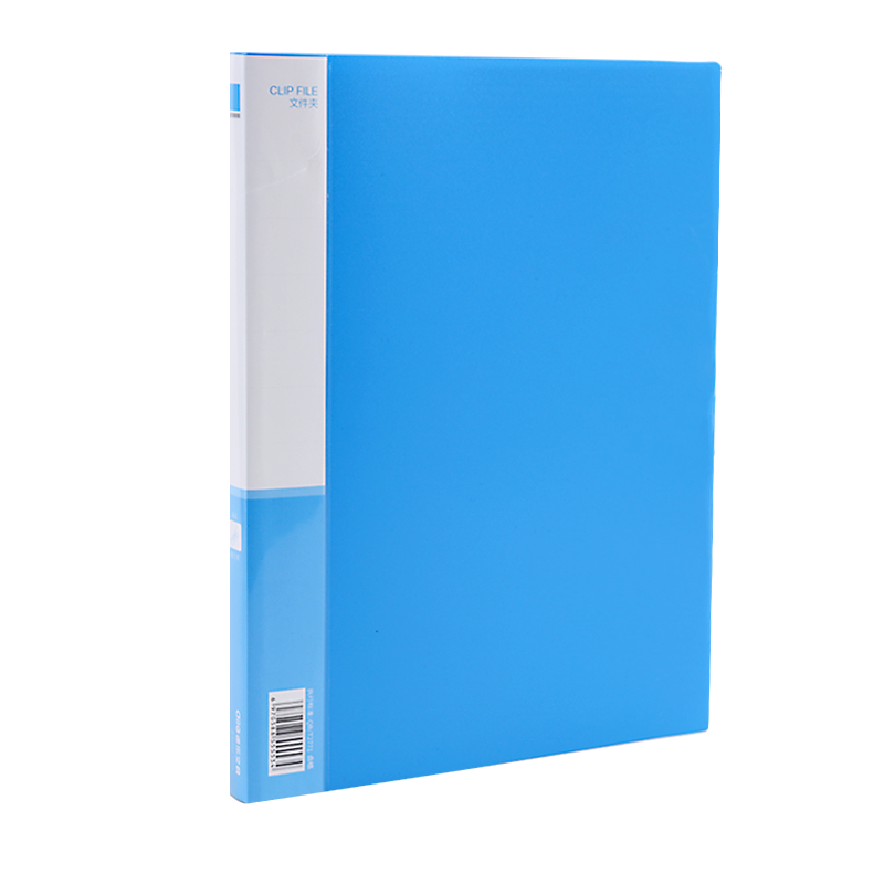 DiLe Stationery Single-Clip File Folder with Insert, A4 Size, Strong Clip, Business Document Organizer, Exam Paper Holder, Blue