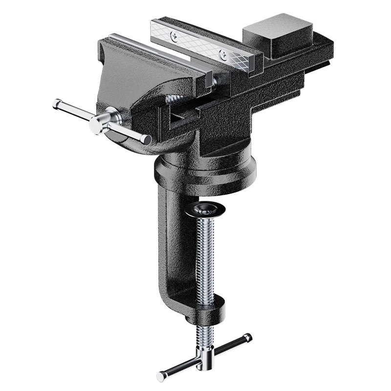 DELIXI Bench Vise, Small Multi-Functional Household Vise, 360° Rotatable Bench Vise Table, Workbench Mini Bench Vise