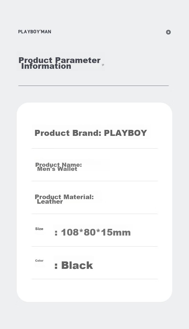 PLAYBOY Driver's License Holder for Men, Genuine Top-Layer Leather Protective Case, Integrated Card Holder for Motor Vehicle License, Silk Screen Printing 8