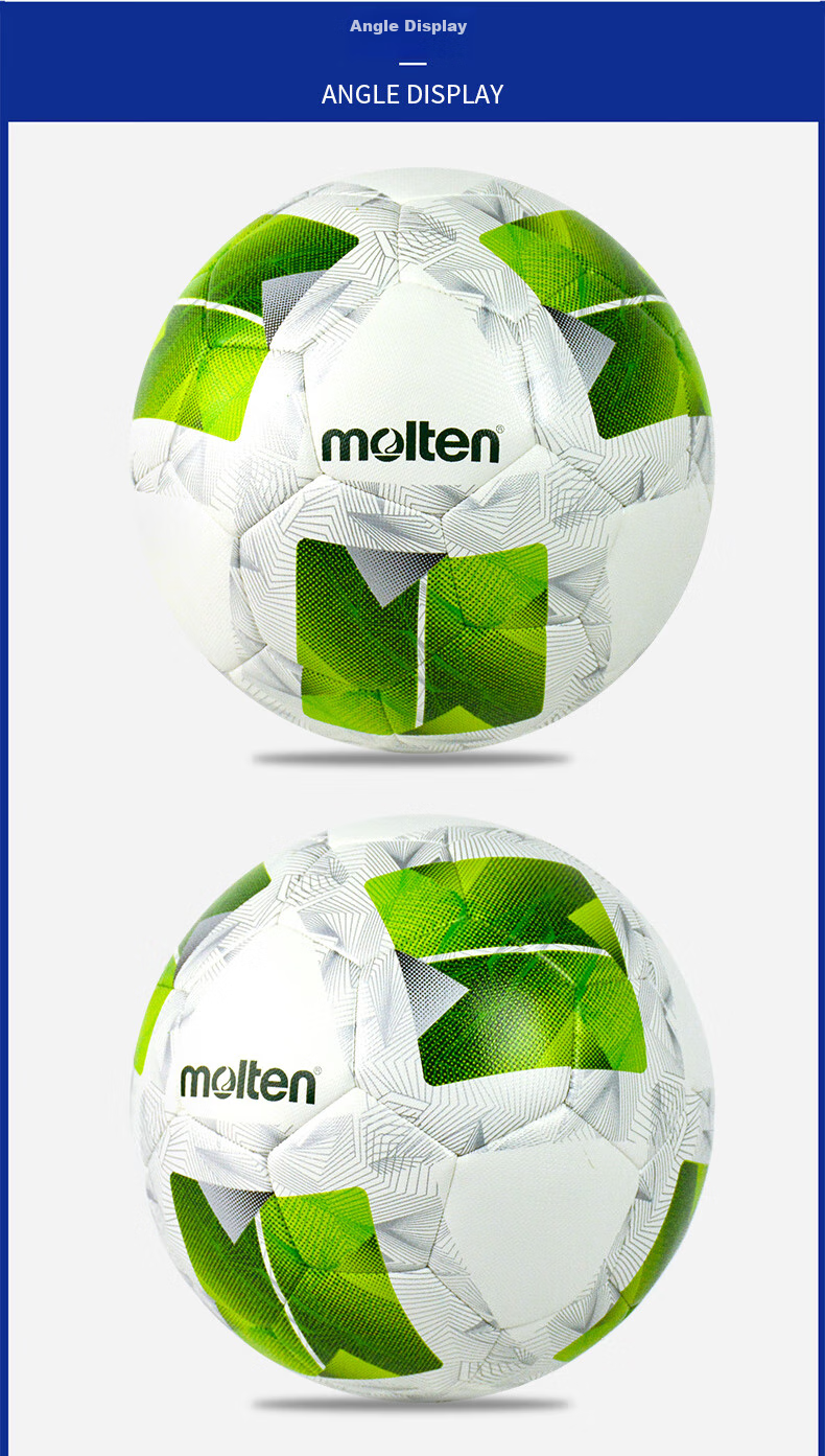 Molten Soccer Ball Size 4/5 for 7-A Children's PU F4N3400 Mixed Machine-Stitched Student Training Football 2