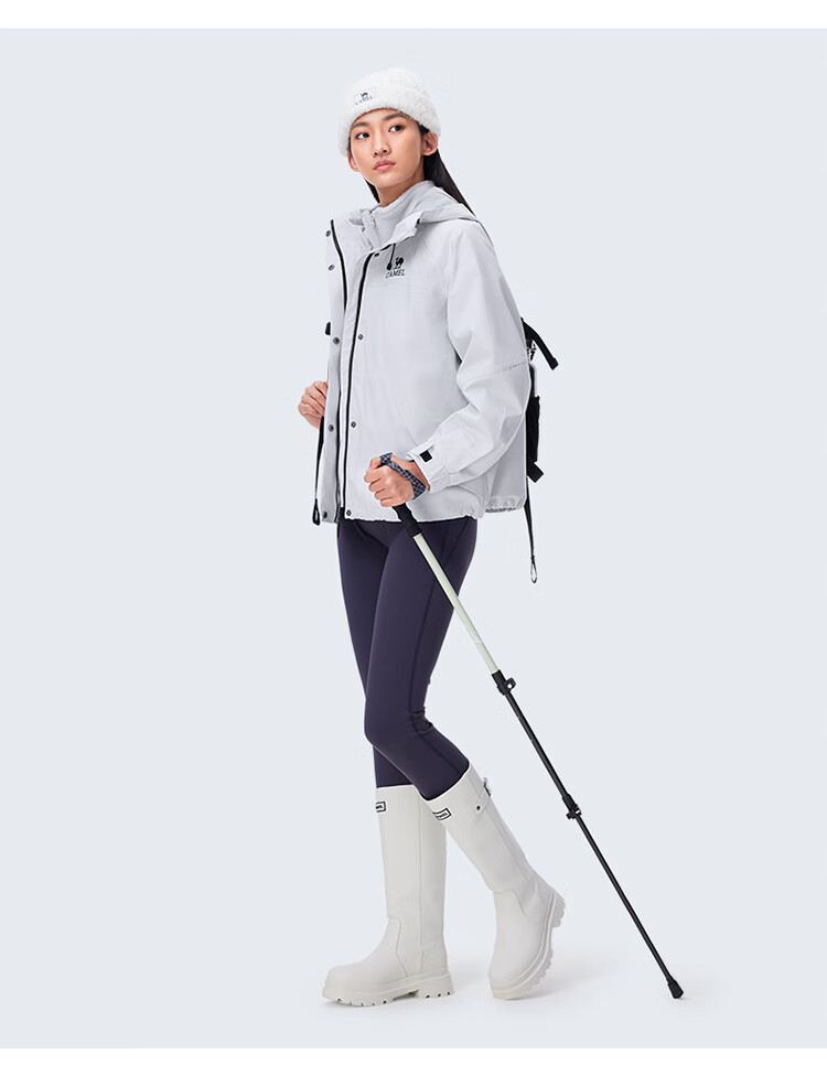 CAMEL Outdoor Jacket for Women, Three-In Waterproof, Windproof, And Warm Inner Liner, Sheepskin Coat, A24CATG706 20