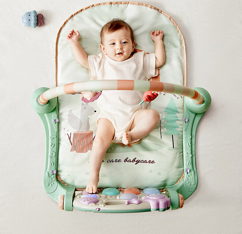 Babycare Baby Gym Foot Piano for 0-1 Year Old Newborns, Baby Welcome Gift, Infant Soothing Toy, Duobula Rabbit 7