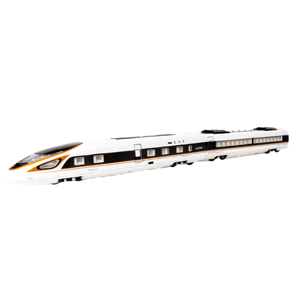 Heimanba Alloy Train Revival Double-Section Golden Dragon Electric Train, High-Speed Rail Children's Toy Model, Collectible Display Piece Gift