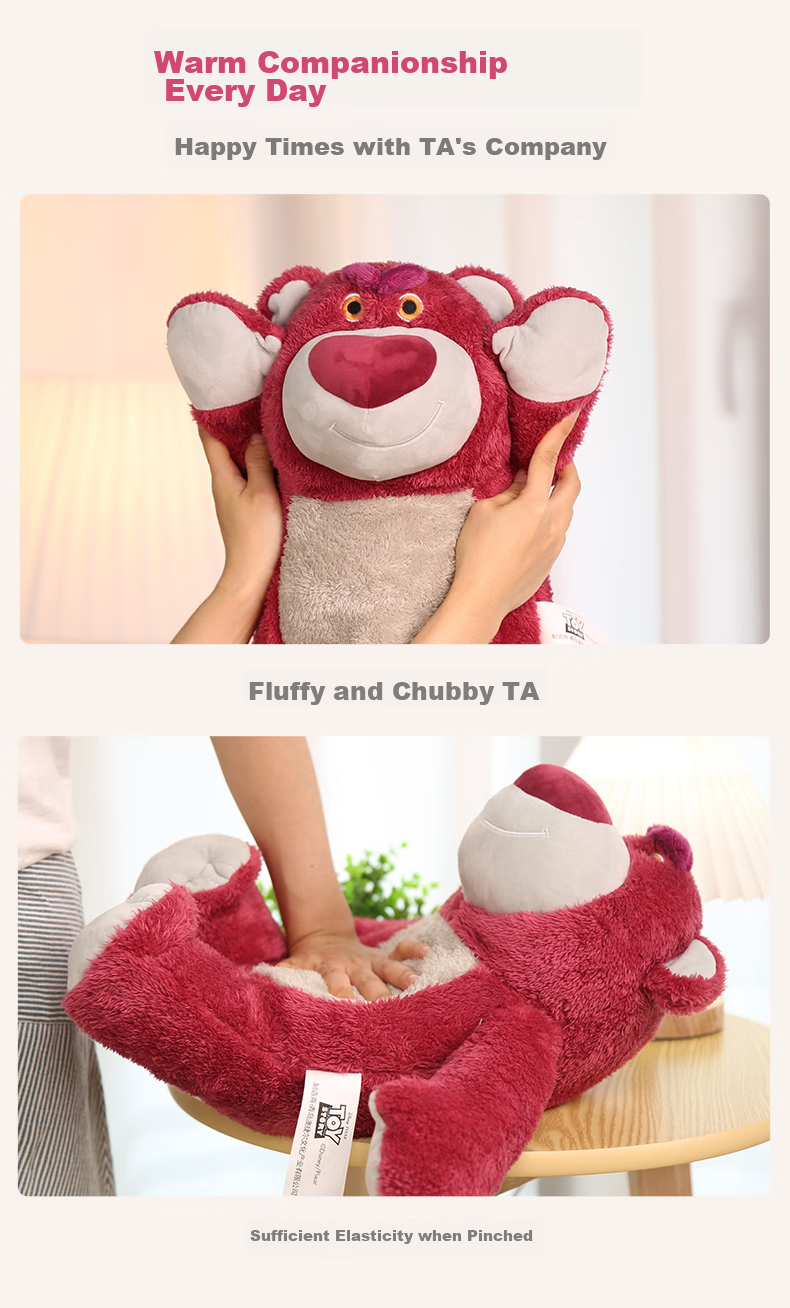 Disney Strawberry Bear Plush Toy Doll Stuffed Animal Pillow Valentine's Day Gift for Girls Birthday Present for Friends 5