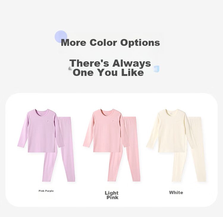 Jiusuiban Children's Thermal Underwear for Girls, Autumn And Winter Fleece-Lined Thin School Uniform Base Layer Cotton Sweater Pajamas Pants Big Kids Autumn Clothes And Pants 13
