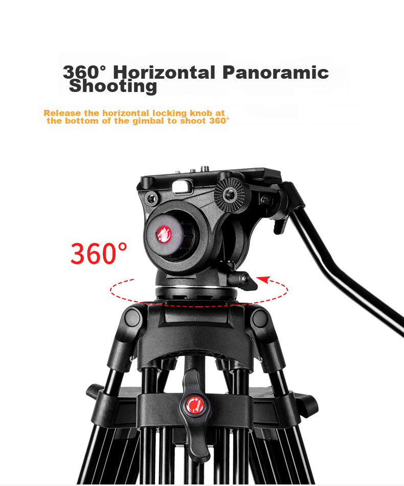 Hakutatz Hakutatz 2061 Camera Tripod, Professional Photography Gimbal, Camera Tripod, Micro Film Wedding Video Live Streaming Sliding Rail, Hydraulic Damping Gimbal 14