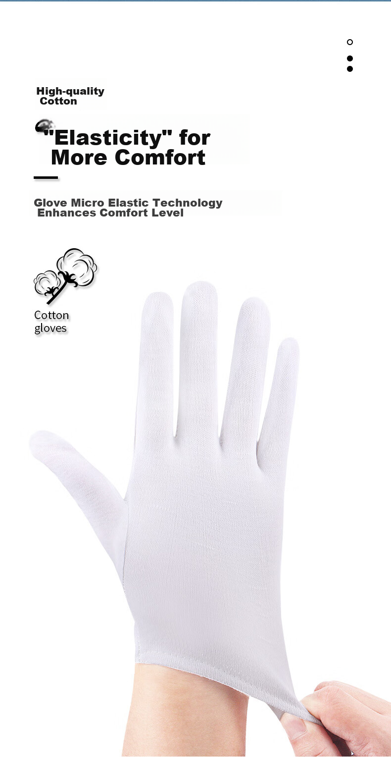 Maozheng Three-Layer White Gloves 2 Pairs, Winter Fleece-Lined Thickened Cold-Proof Warm Outdoor Work Protective Labor Safety Supplies 4