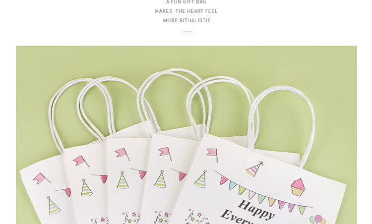 Jidukongjian Gift Bags for Mid-Autumn Festival Gifts, Birthday Presents, And Party Favors, Packaging Handbags, Kraft Paper Bags, 10 Pieces 6