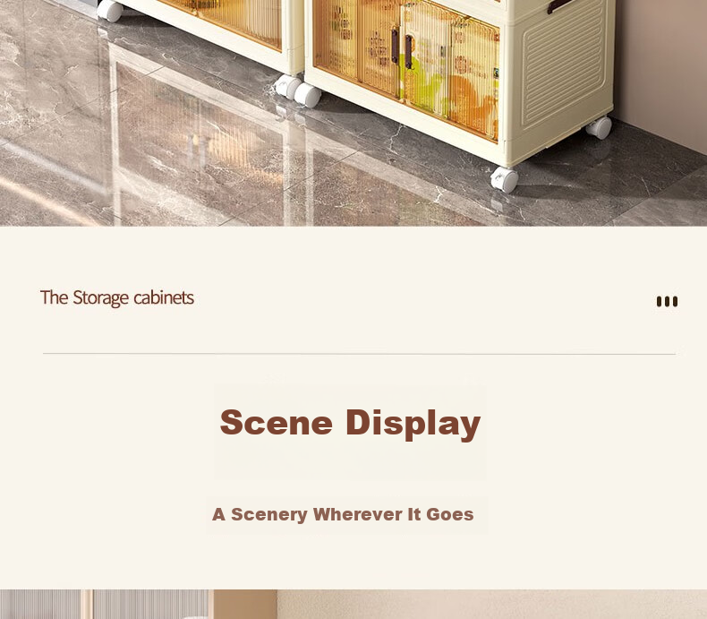 Shunyou Storage Cabinet, Wheeled Organizer Box, Foldable Wardrobe, Kitchen Storage Unit SY-608 17