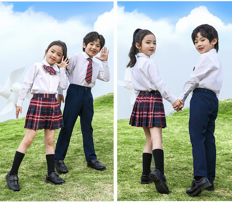 Yinuofang Children's Suit Set Shirt and Trousers Performance Outfit Boys Host Blazer Children's Day Costume Kindergarten Uniform Graduation Photo 3