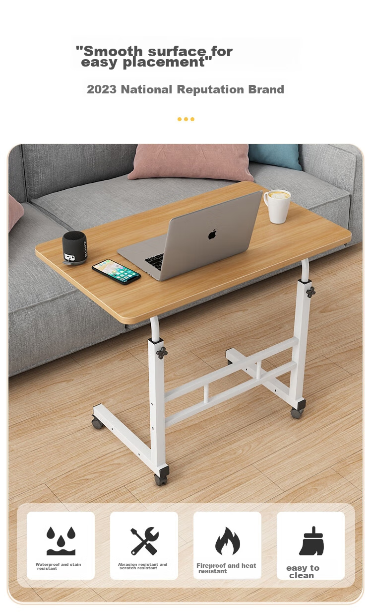 Anerya Computer Desk, Movable, Modern And Simple, Suitable for Small Apartments, Height Adjustable Small Table, 80x40CM, Pure White Color 7