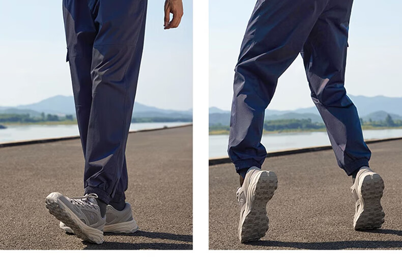 CAMEL Men's Sports Casual Pants, Water-Repellent Woven Jogger Sweatpants, J13CAVLR060, Phantom Black, XL 27