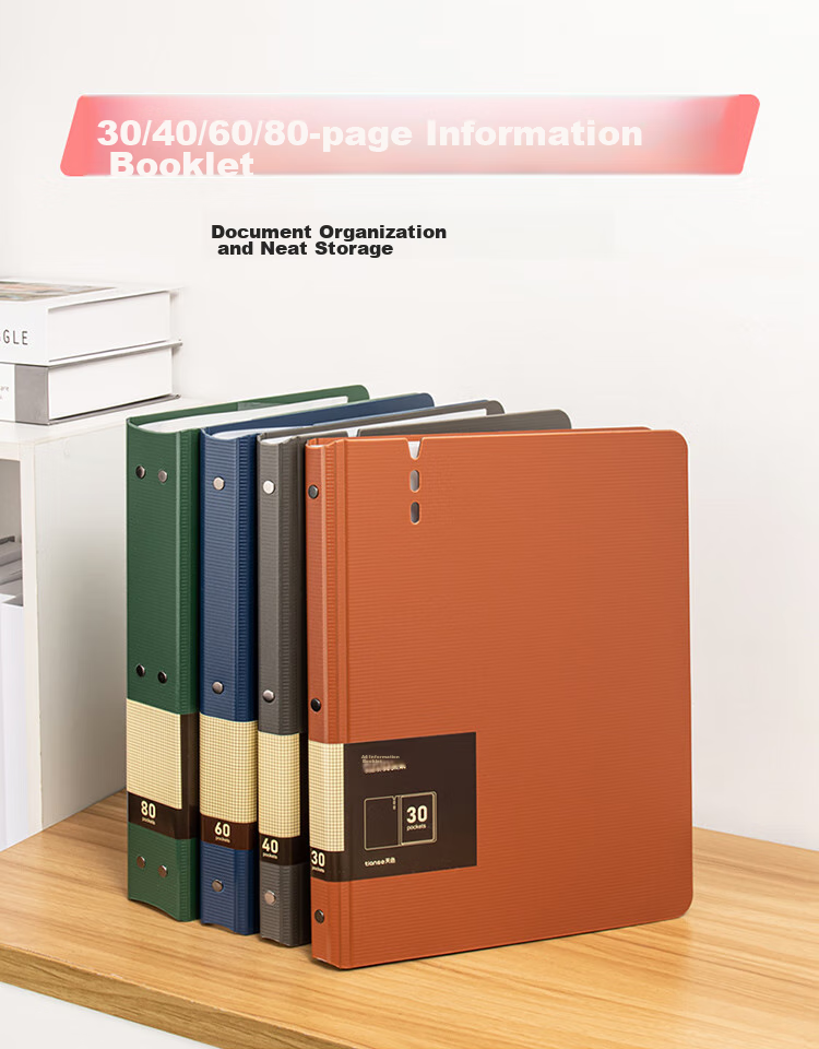 TIANSE A4/30-Page Document Folder, Thickened Insert File Folder, Multifunctional Office Storage Organizer, Exam Paper Storage Bag for Pregnancy Check-Ups And Prenatal Check-Ups, Sheet Music Album, TS-1635, Dark Gree 1