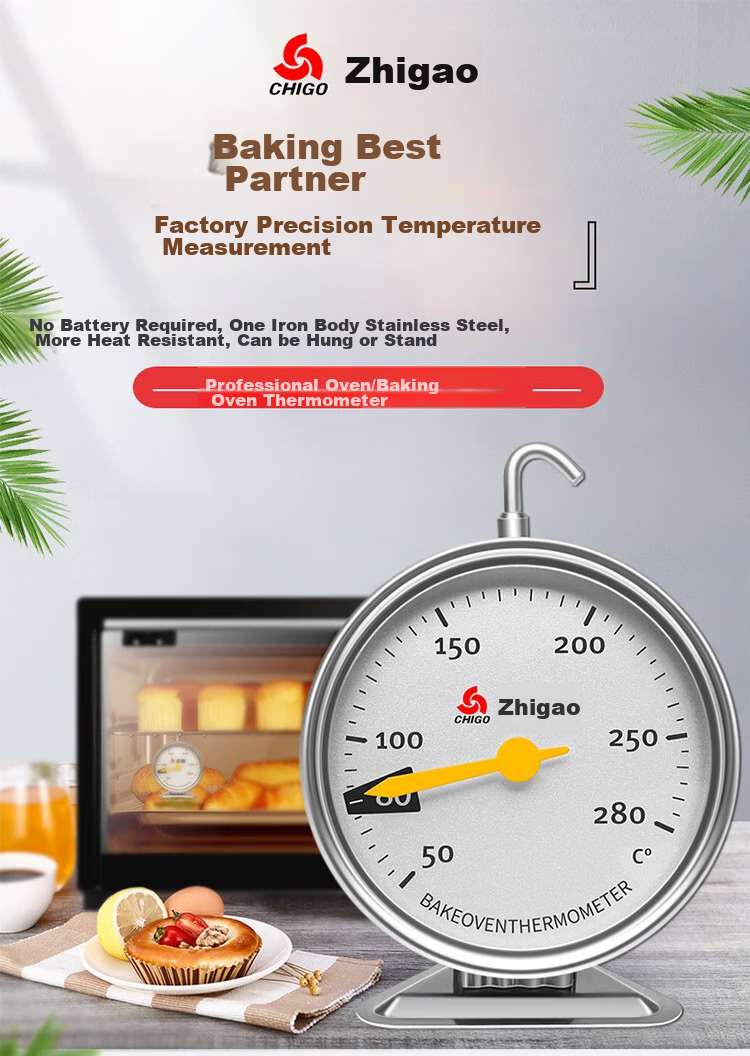 CHIGO Deep-Frying Thermometer, Baking Water Temperature Gauge, 304 Stainless Steel, Precise Kitchen-Specific High-Precision Heat-Resistant 1