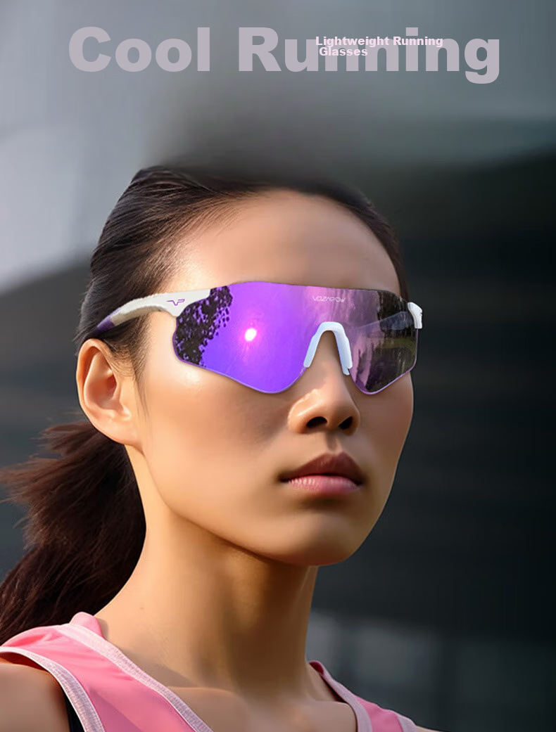 VOZAPOW Professional Marathon Running Glasses Frame, Photochromic Day And Night Dual-Use Trail Running Sports Cycling Goggles for Me 3