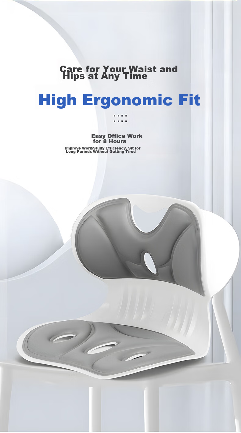 Jingmao Lumbar Support Cushion, Comfortable for Long Sitting, Office And Home Use, Back Support Pad, Waist Brace, Hunchback Correction Seat Cushio 3
